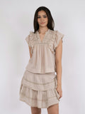 Neo Noir Jayla S Voile Top - Sand