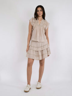Jayla S Voile Top - Sand