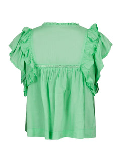 Jayla S Voile Top - Apple Green