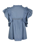 Jayla S Voile Topp - Smoke Blue