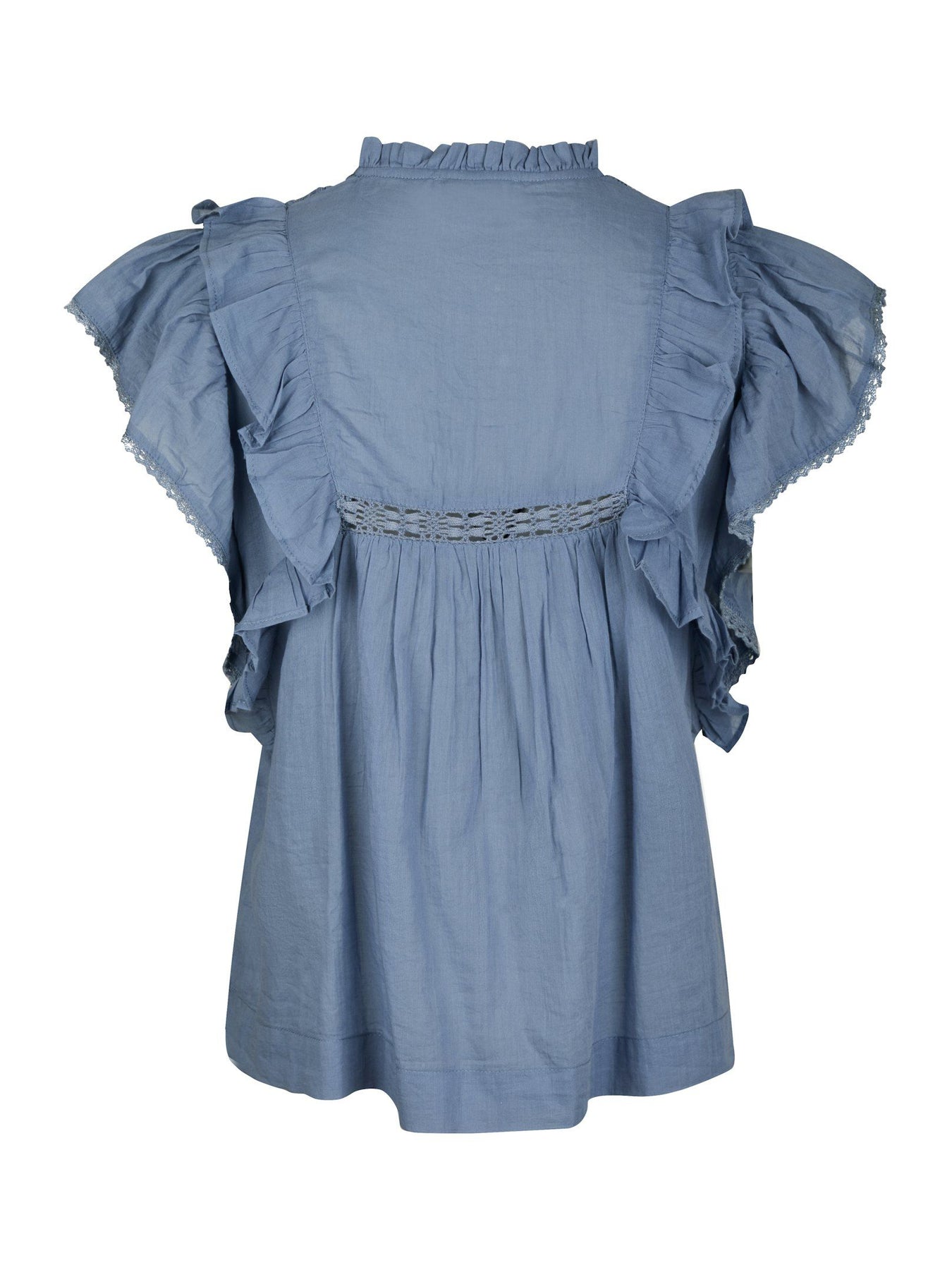 Jayla S Voile Topp - Smoke Blue