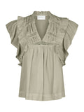 Neo Noir Jayla S Voile Topp - Smoke Green