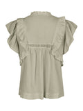 Neo Noir Jayla S Voile Topp - Smoke Green