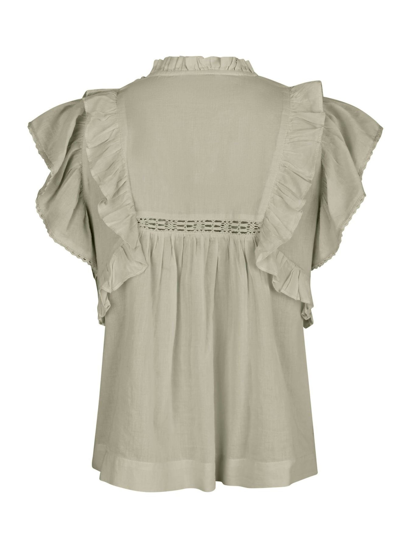 Neo Noir Jayla S Voile Topp - Smoke Green