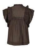 Jayla S Voile Top - Mörkbrun