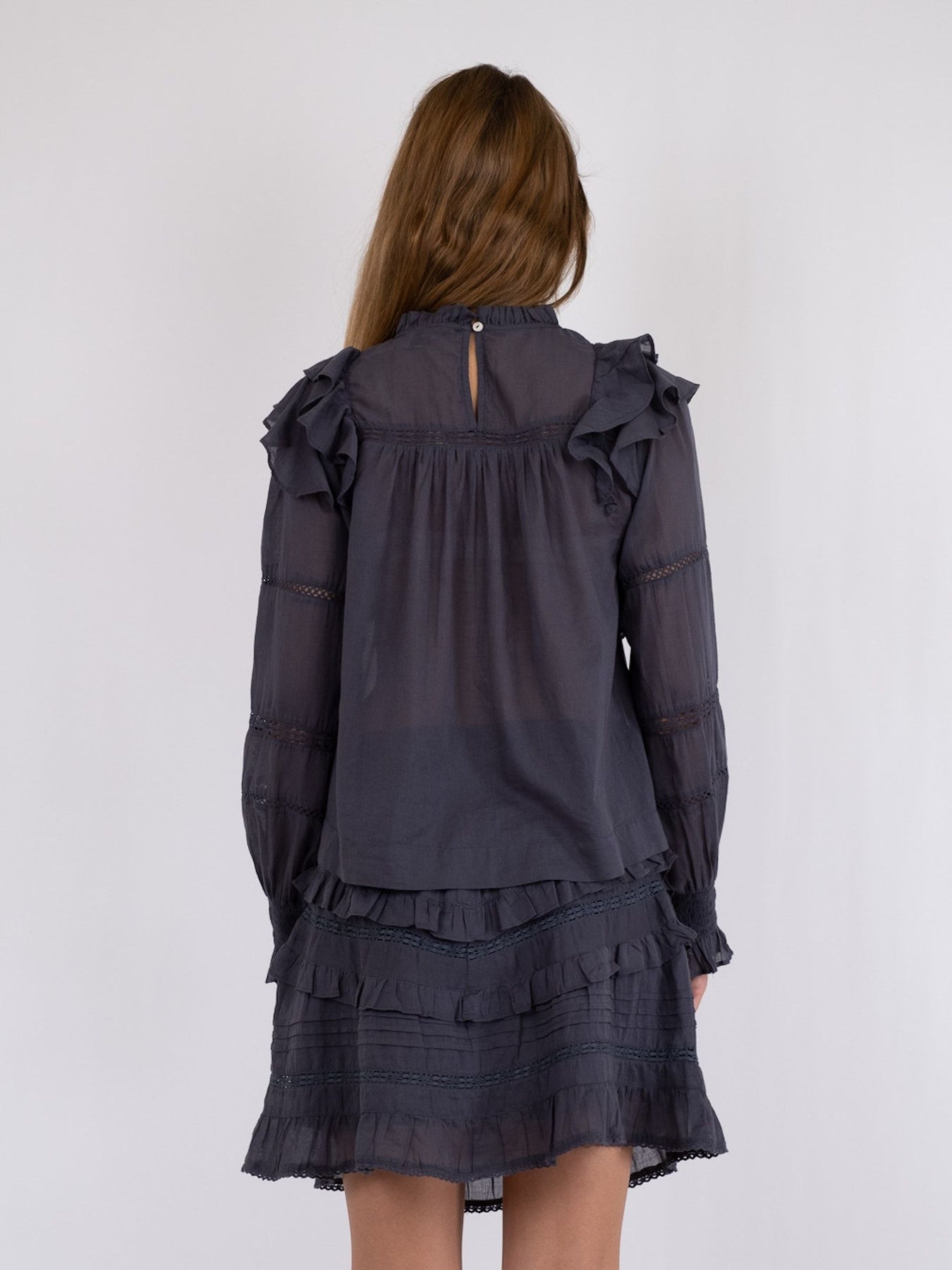 Sarna S Voile Blouse - Dark Grey