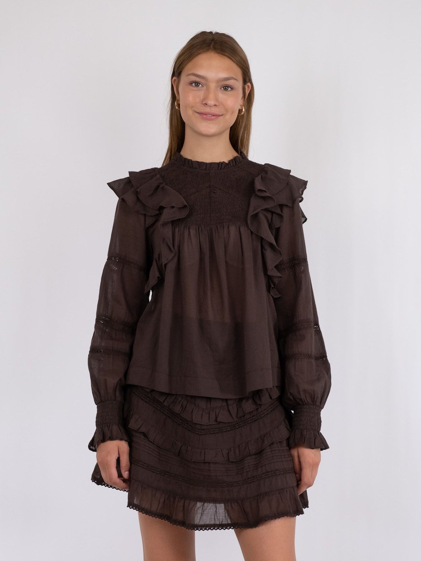 Sarna S Voile Blouse - Mocca