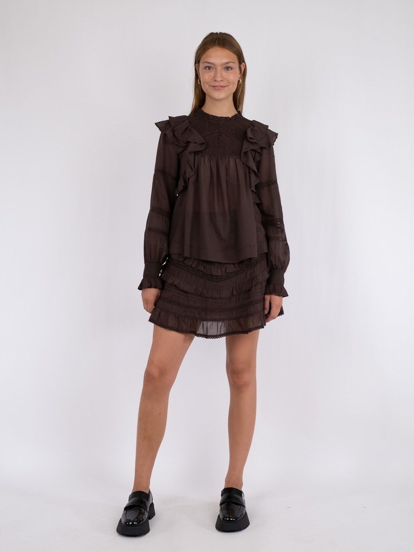 Sarna S Voile Blouse - Mocca