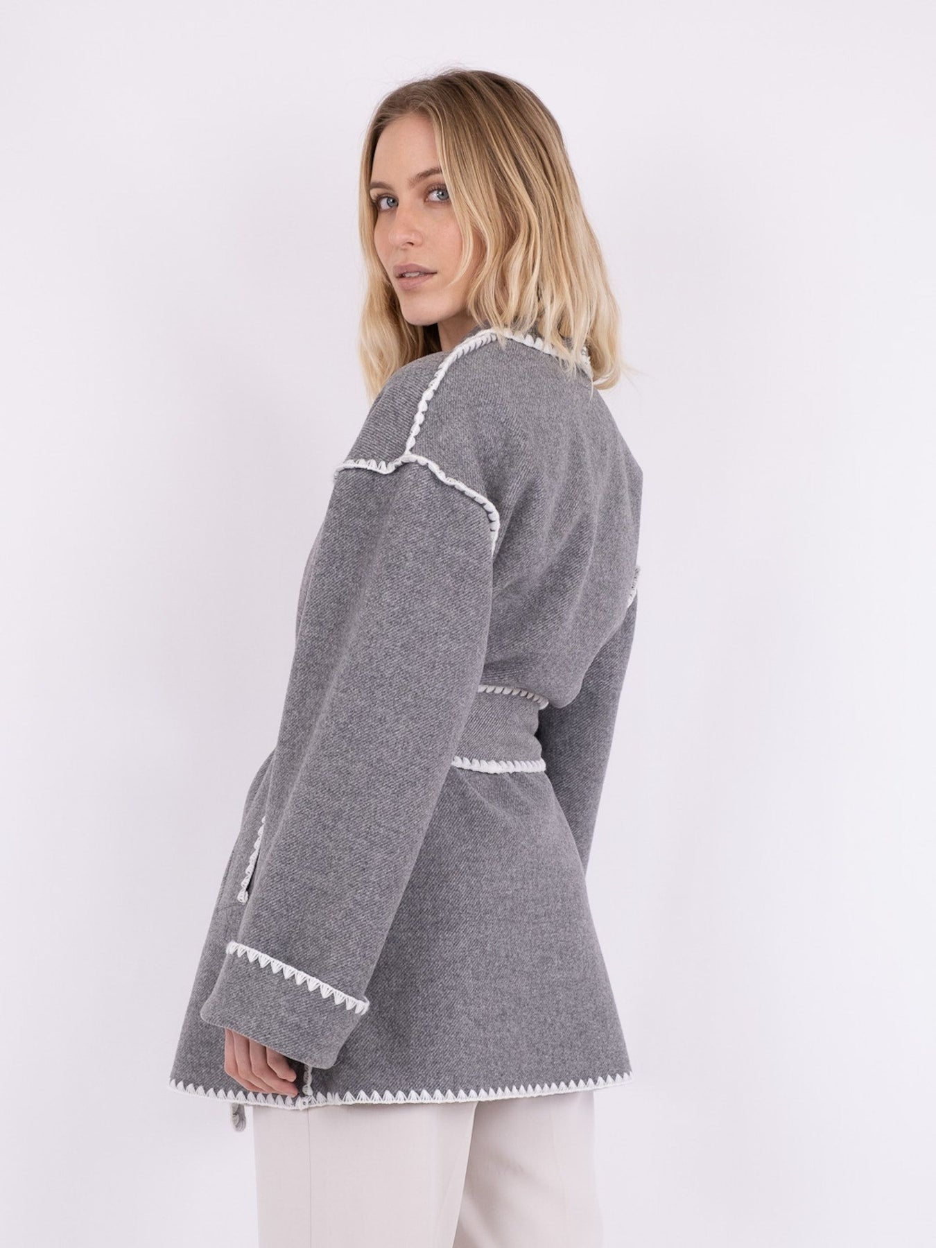 Frenchie Wool Jacket - Dark Grey Melange