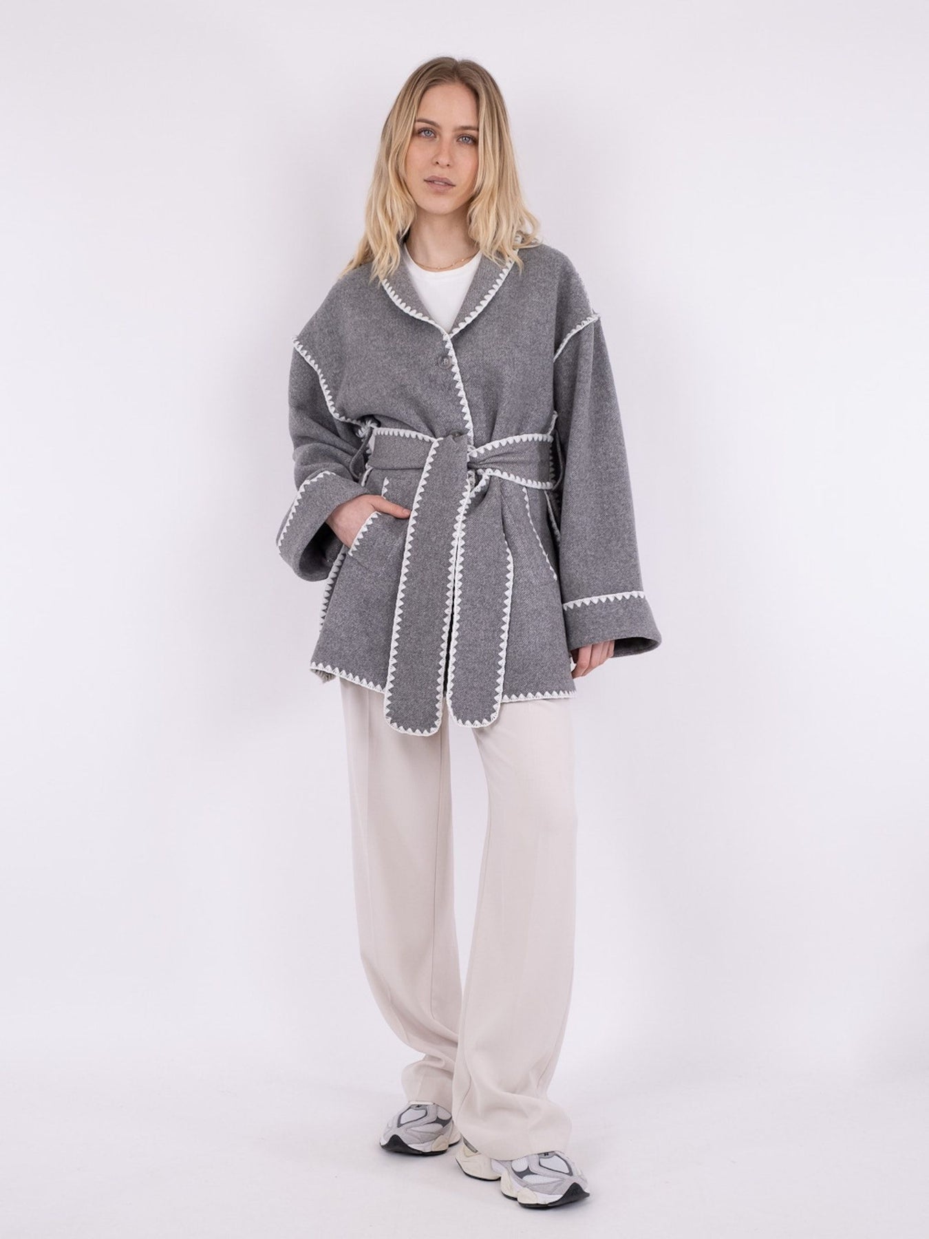 Frenchie Wool Jacket - Dark Grey Melange