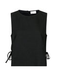 Svetlana Linen Top - Svart