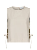 Svetlana Linen Top - Sand
