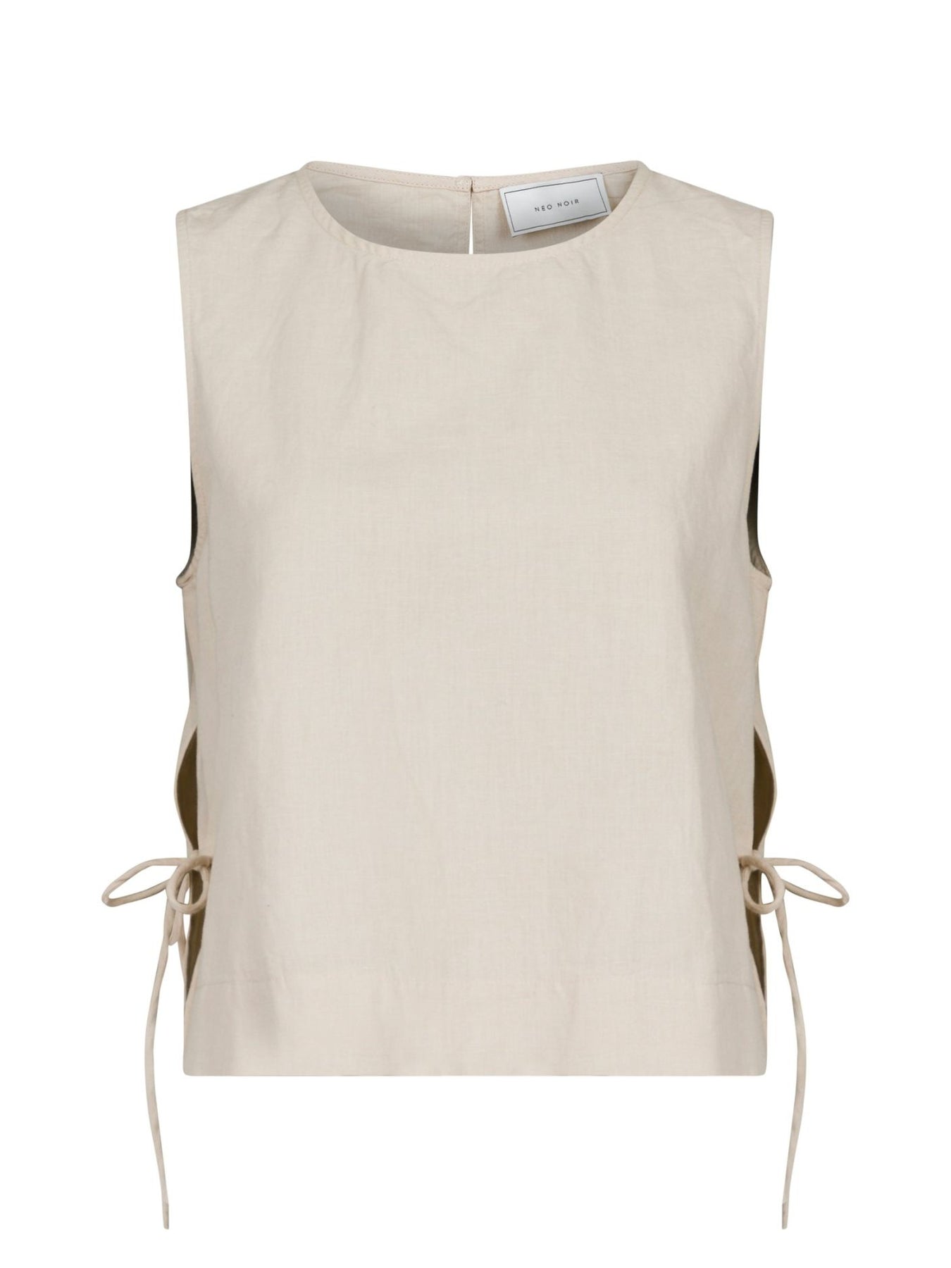 Svetlana Linen Top - Sand