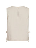 Svetlana Linen Top - Sand
