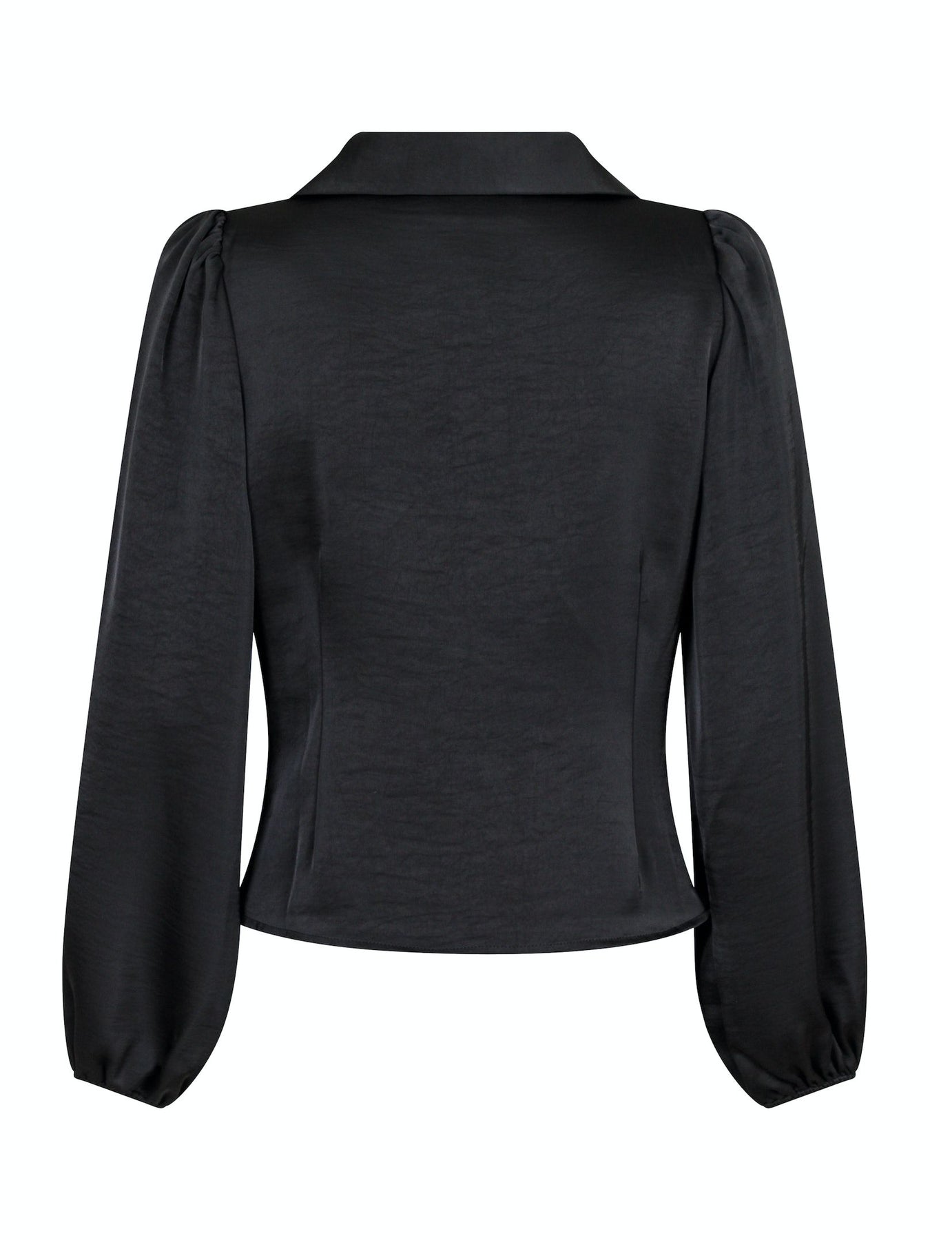 Mille Heavy Sateen Blouse - Black