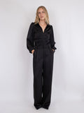 Mille Heavy Sateen Blouse - Black