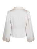 Mille Heavy Sateen Blouse - Ivory