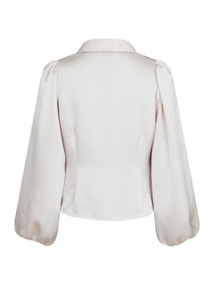 Mille Heavy Sateen Blouse - Ivory