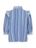 Chacha Graphic Blouse - Blue