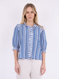 Chacha Graphic Blouse - Blue