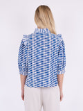 Chacha Graphic Blouse - Blue