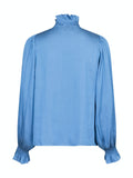 Brielle Satin Blouse - Blue