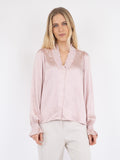 Brielle Satin Blouse - Powder