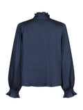 Brielle Satin Blouse - Midnight Blue