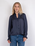 Brielle Satin Blouse - Midnight Blue