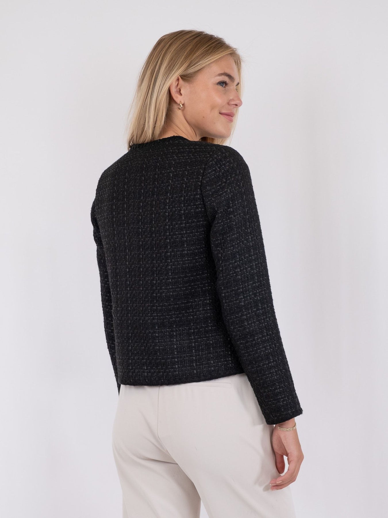 Helina Boucle Jacket - Black