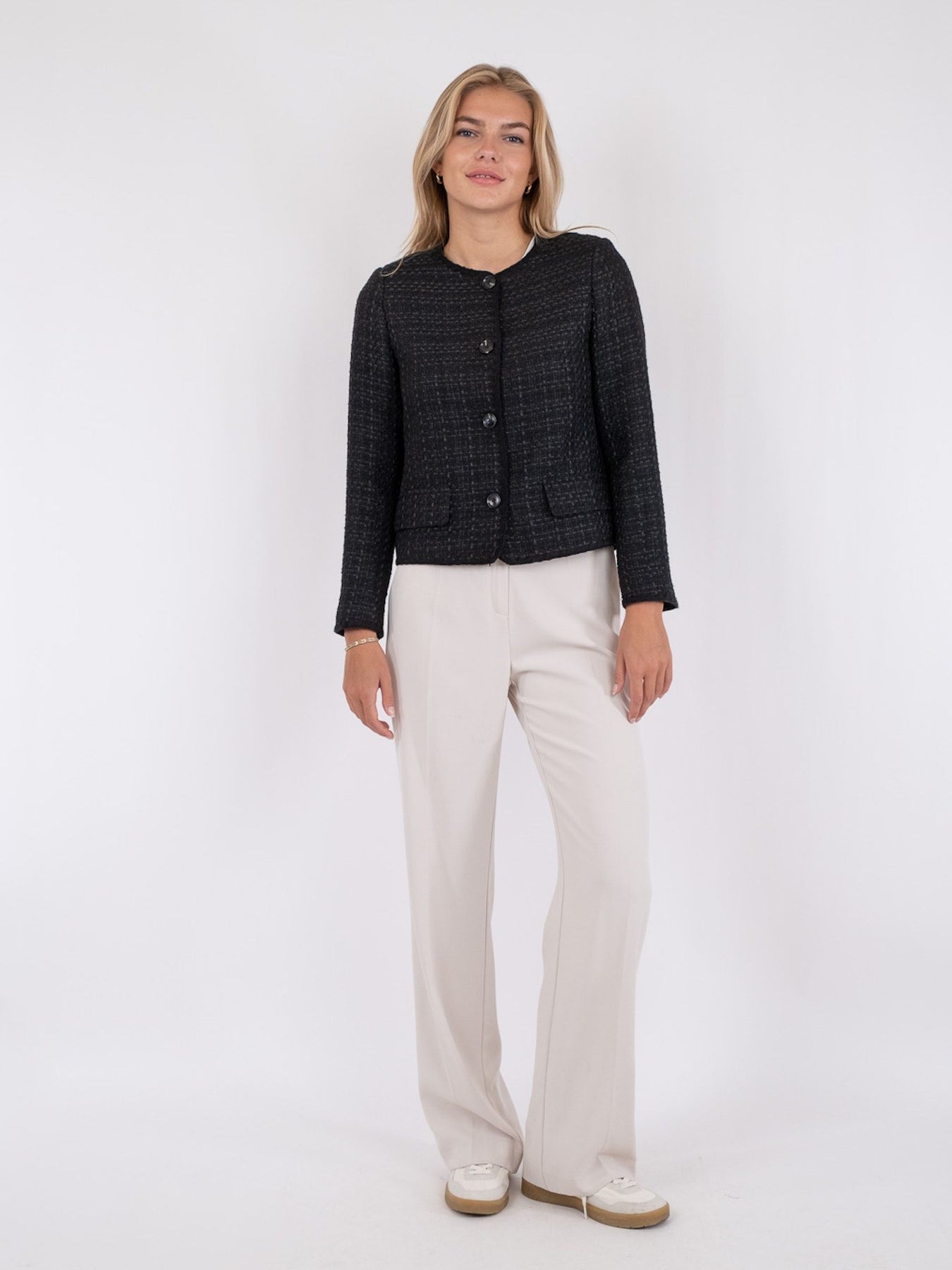 Helina Boucle Jacket - Black