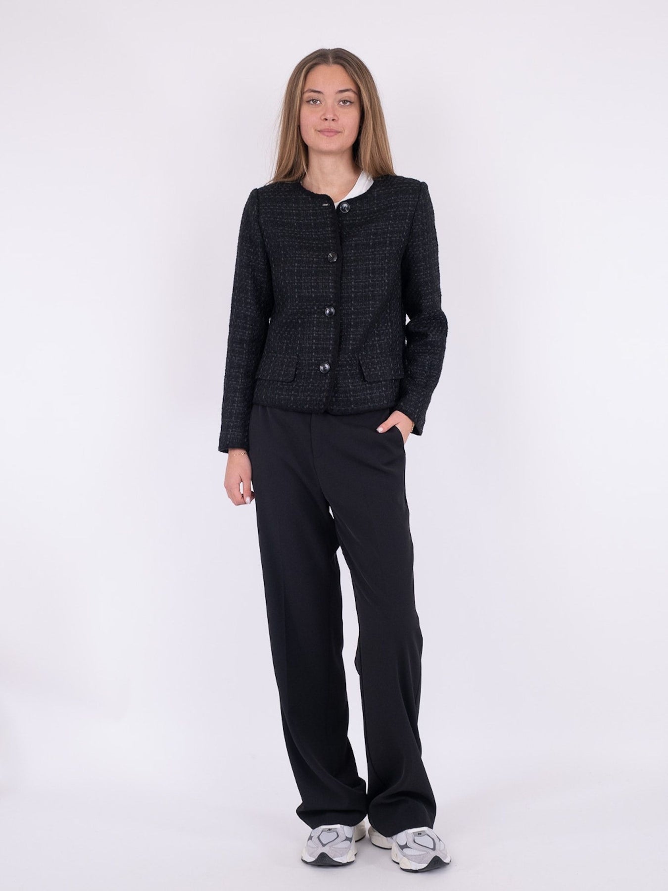 Helina Boucle Jacket - Black