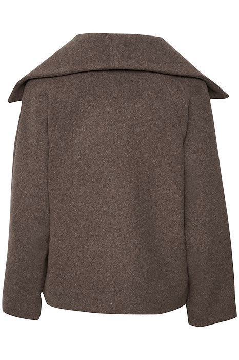 PerryIW Short Coat - Mocha Grey Melange