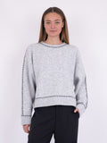 Detri Knit Blouse - Grey Melange