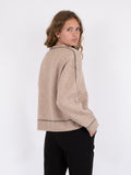 Detri Knit Blouse - Beige Melange