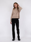 Detri Knit Blouse - Beige Melange
