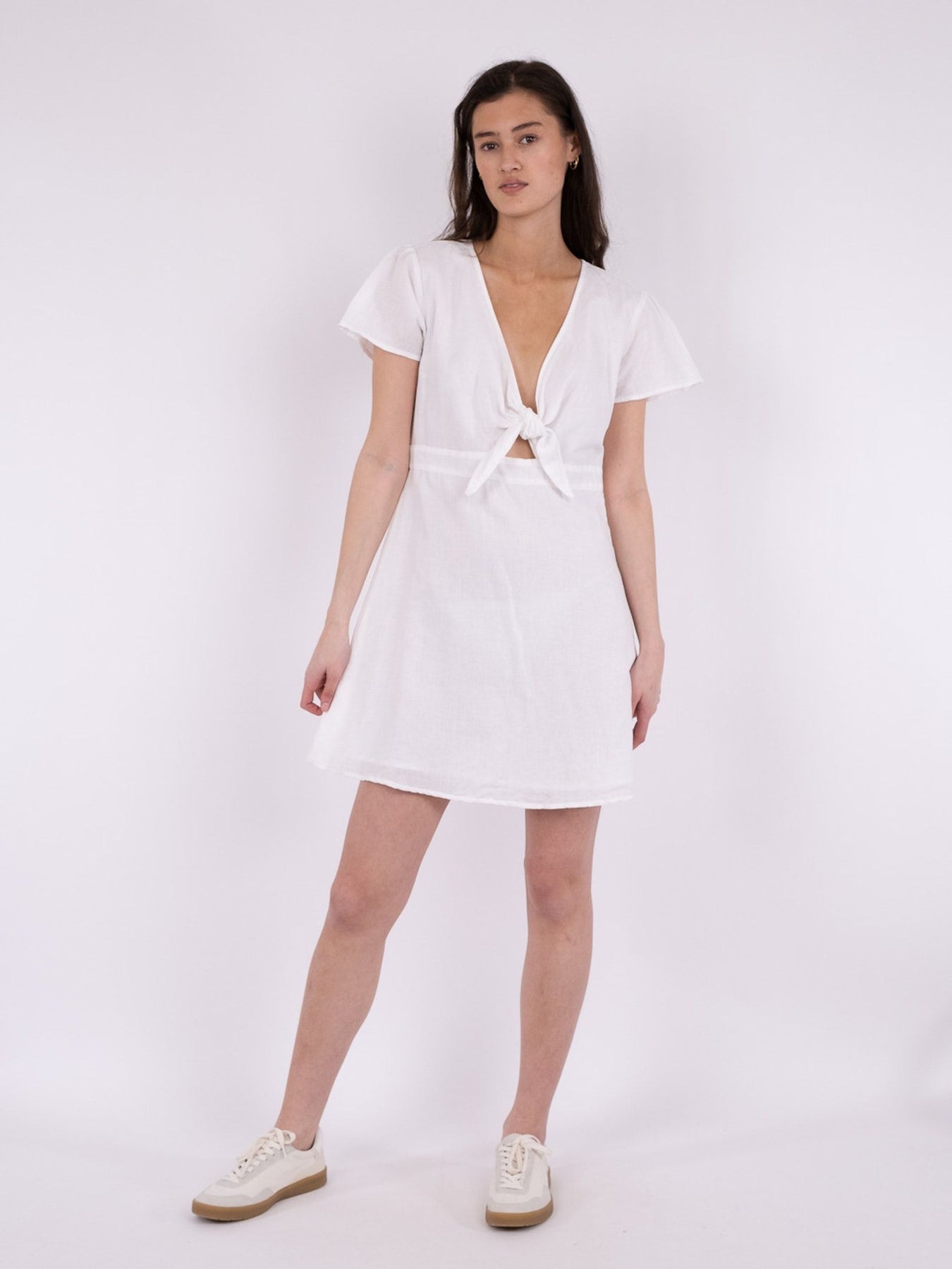 Diara Linen Dress - White