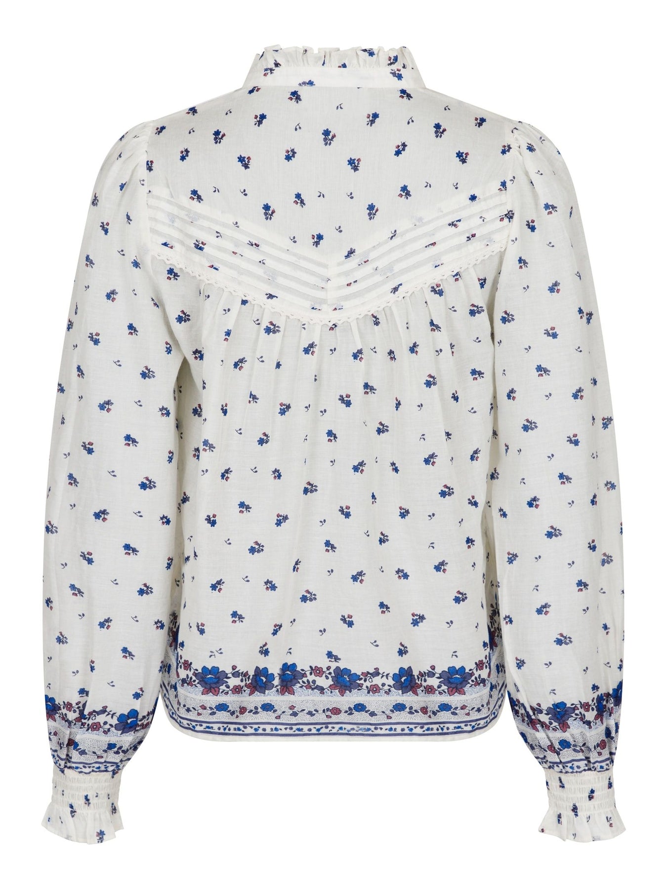 Seima S Belle Border Blouse - Blue