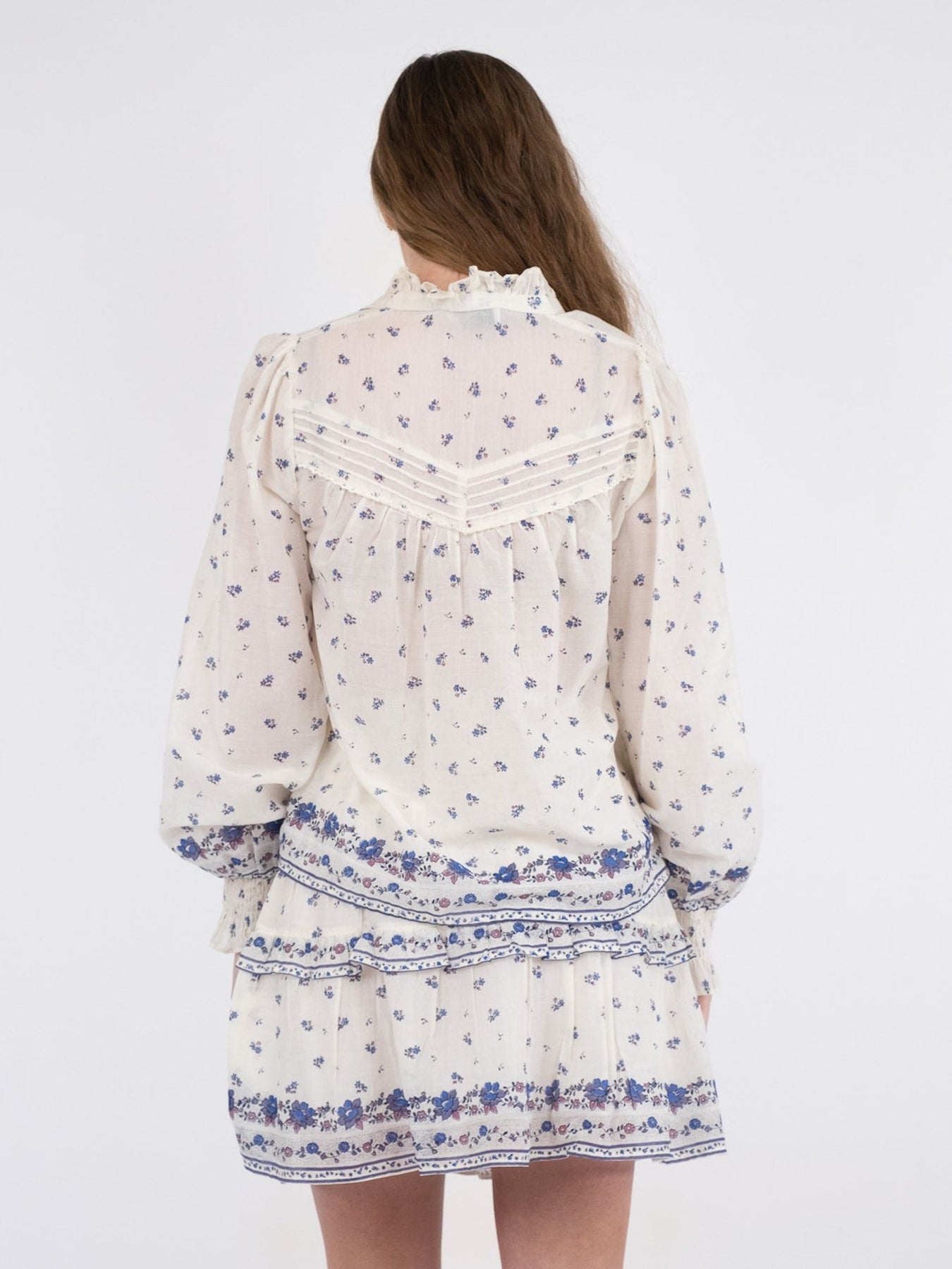Seima S Belle Border Blouse - Blue