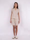 Shea Linen Shorts - Sand