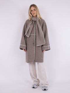 Kitty Twill Coat - Sand Melange