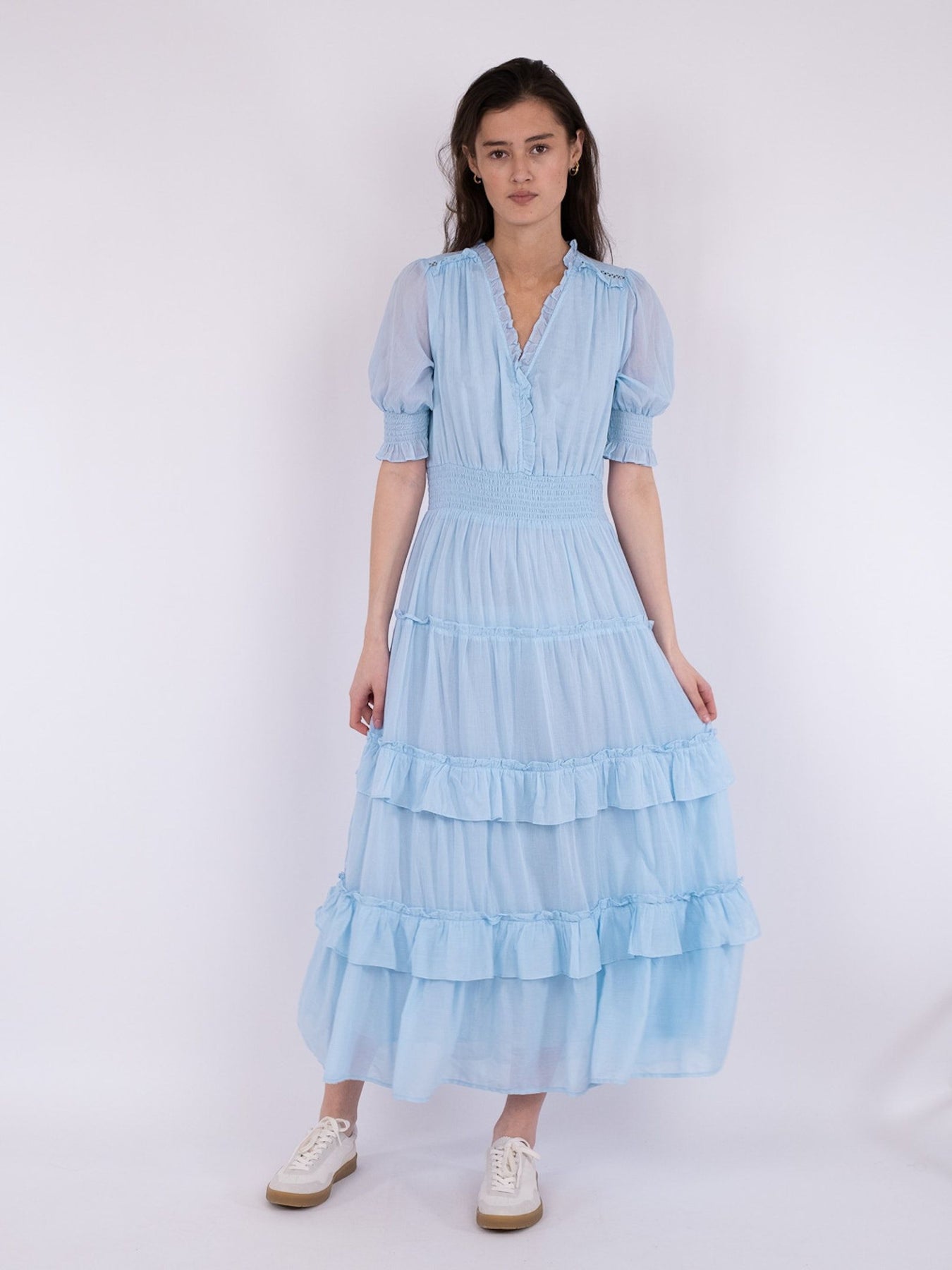 Sophie S Voile Dress - Ljusblå