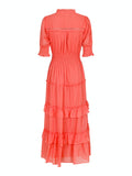 Sophie S Voile Dress - Coral