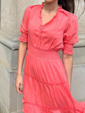 Sophie S Voile Dress - Coral
