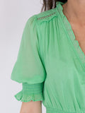 Sophie S Voile Dress - Apple Green