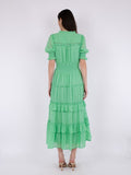 Sophie S Voile Dress - Apple Green