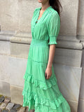 Sophie S Voile Dress - Apple Green