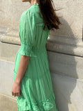 Sophie S Voile Dress - Apple Green