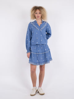 Degas Blouse - Dusty Blue