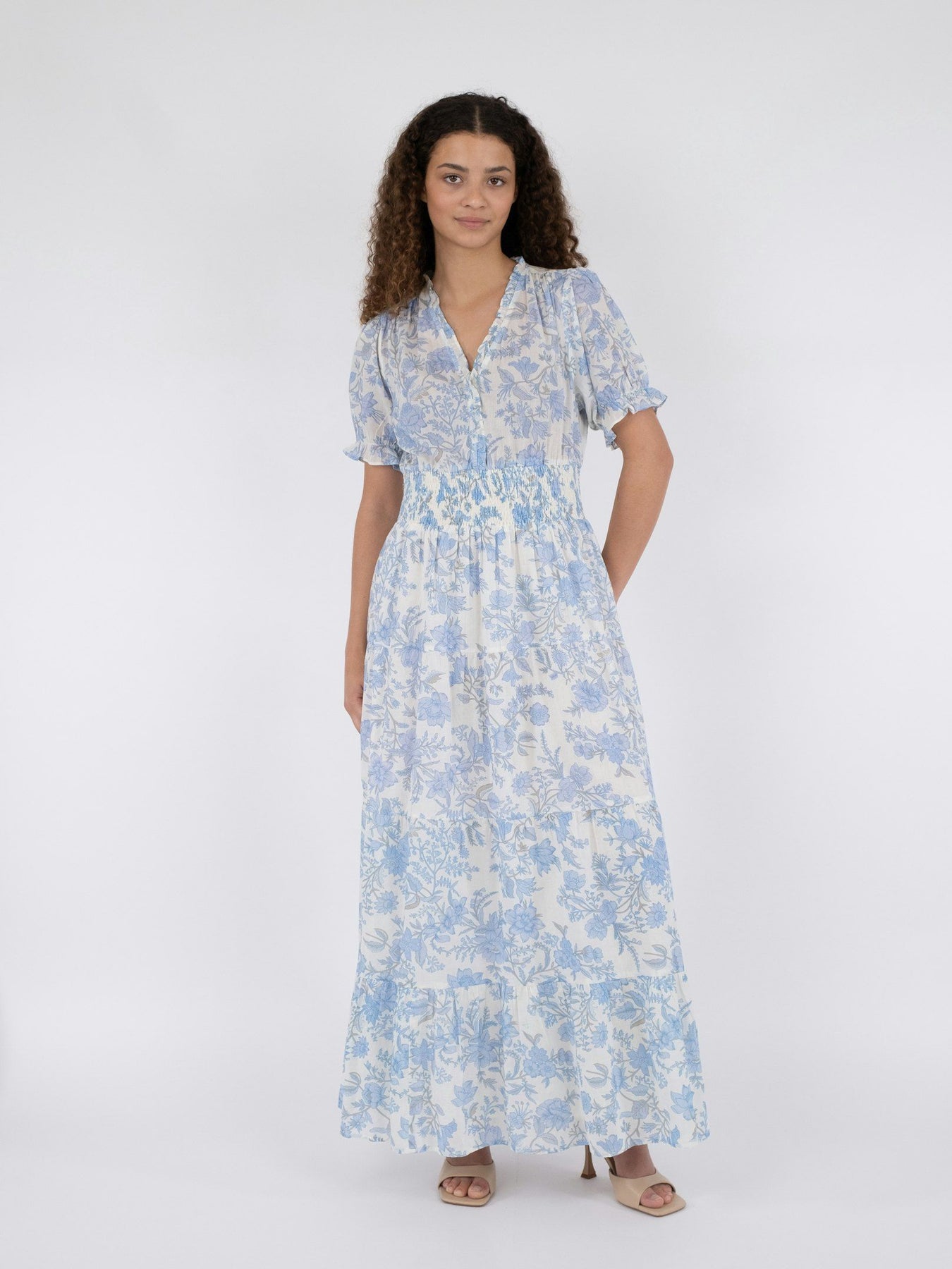 Kanza Rose Field Dress - Light Blue